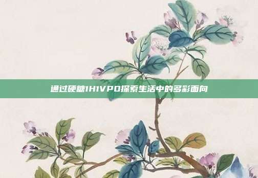 通过硬糖1H1VPO探索生活中的多彩面向